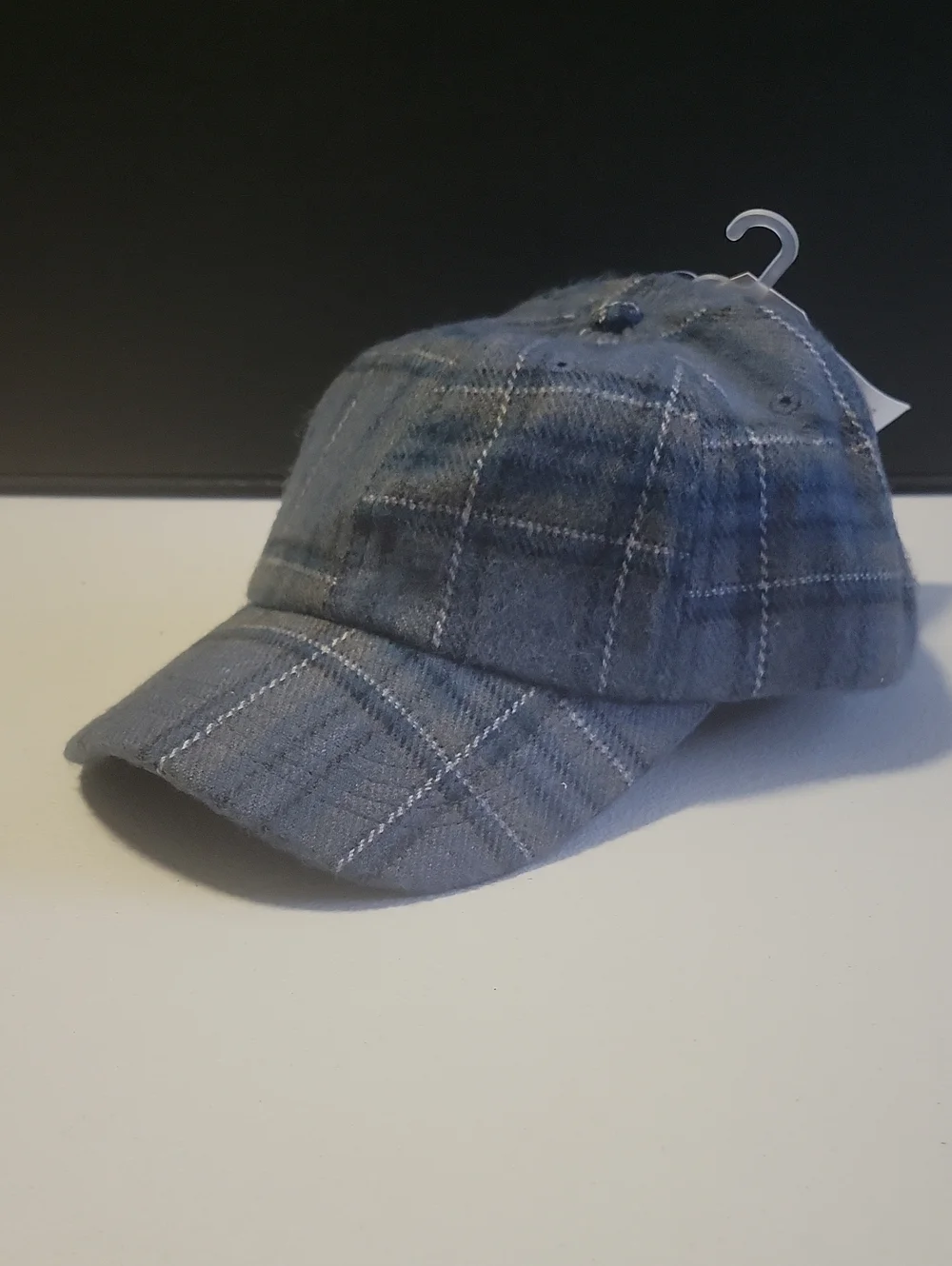 Plaid Baseball Cap in Slate Gray T21